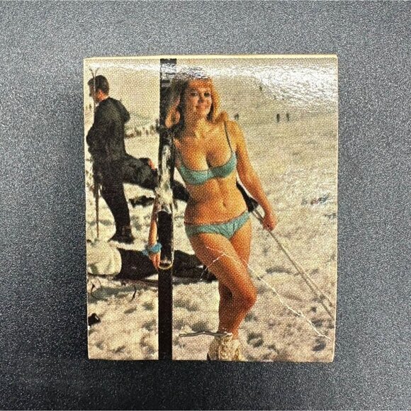Vintage Matchbook Cover Pinup Girl Bens Adult Book Store Bikini Skier 1960s - Picture 2 of 8